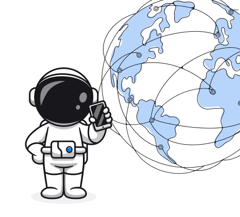 Astronaut and a planet